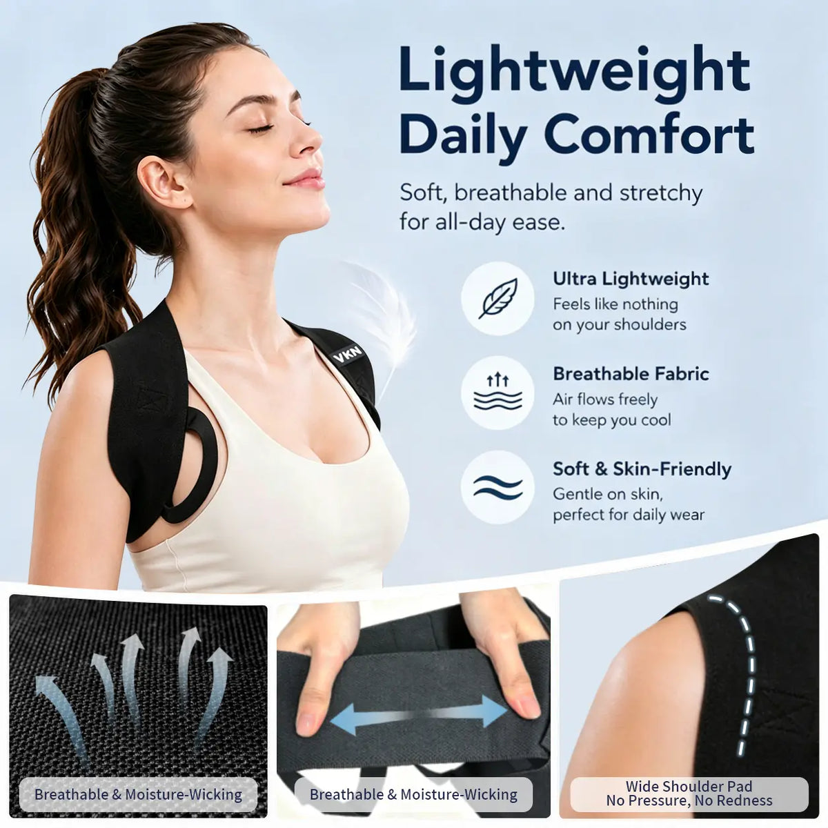 VKN Shoulder Straps - Posture Support Straps for Men & Women